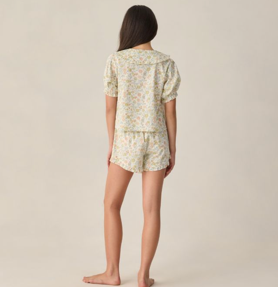 Teen Delilah Pajama Set, Citron Bloom - Magpies Paducah