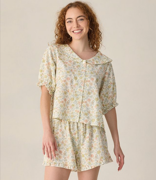 Women's Delilah Pajama Set, Citron Bloom - Magpies Paducah