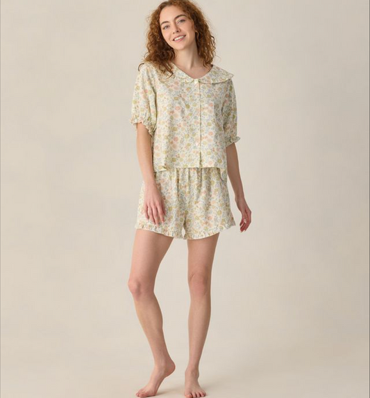 Women's Delilah Pajama Set, Citron Bloom - Magpies Paducah