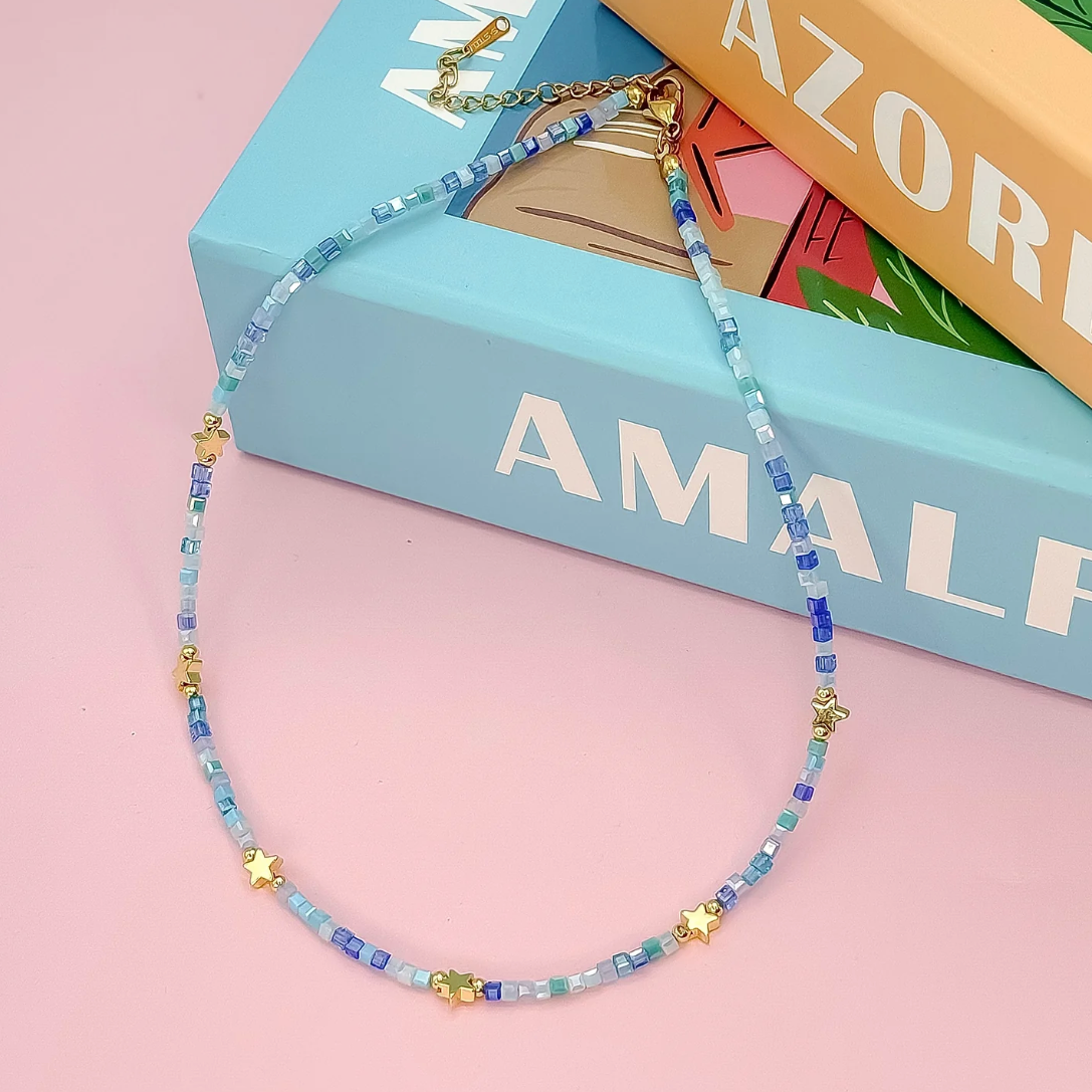 Born to Shine Necklace, Blue Multi - Magpies Paducah