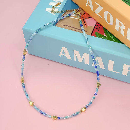 Born to Shine Necklace, Blue Multi - Magpies Paducah