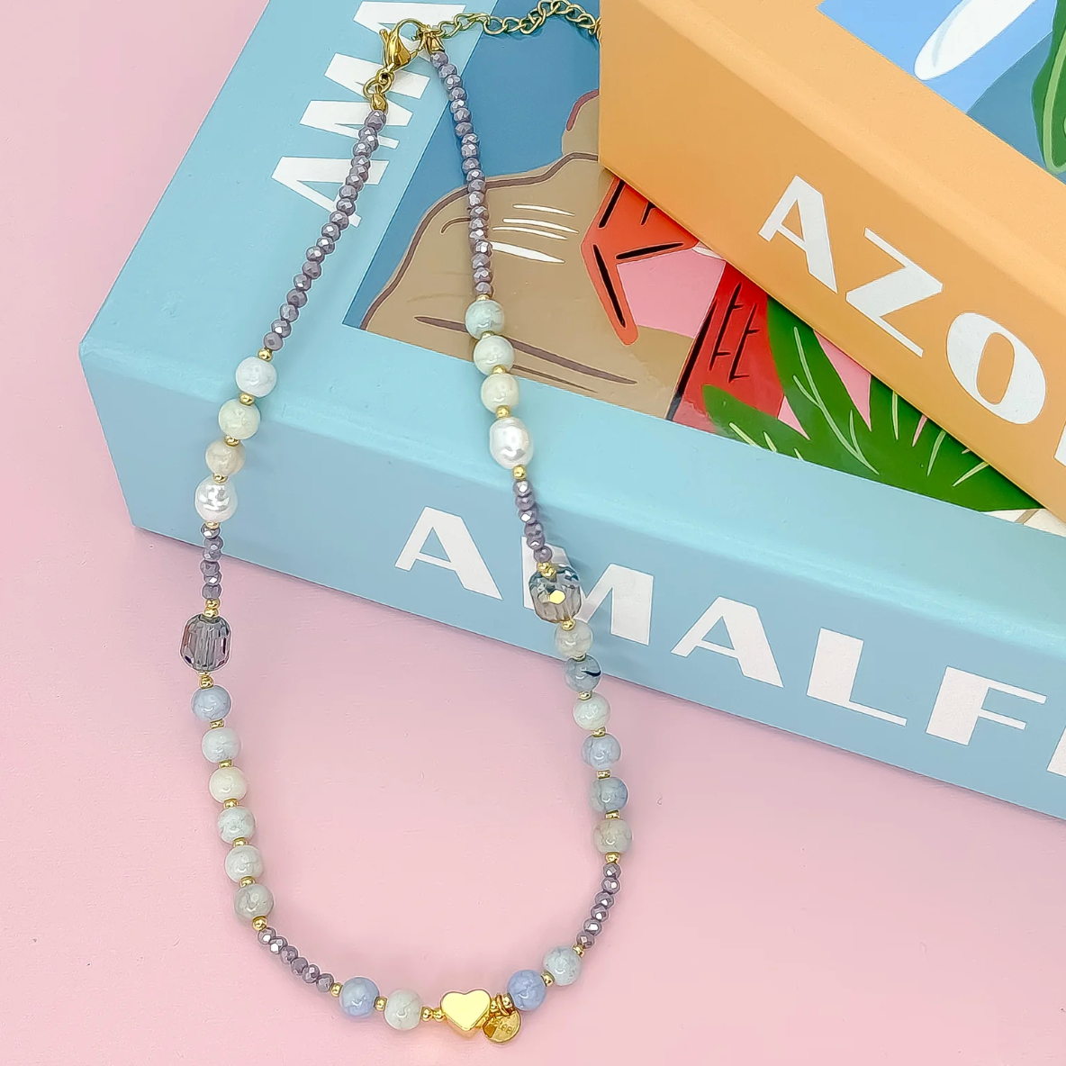 Ocean Bloom Necklace, Purple - Magpies Paducah