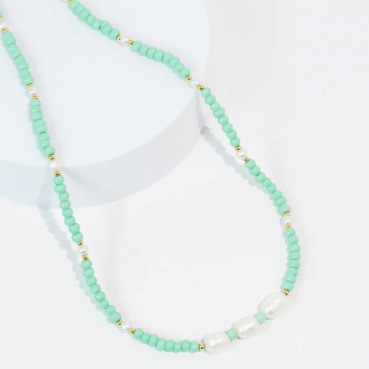 Sugar Coast Necklace, Mint - Magpies Paducah