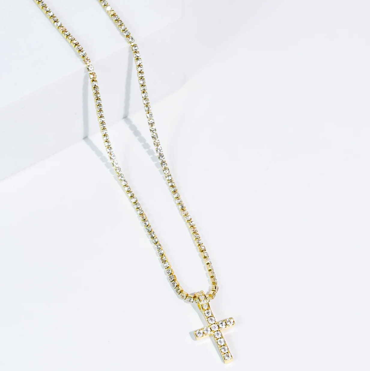 Iced Cross Necklace - Magpies Paducah