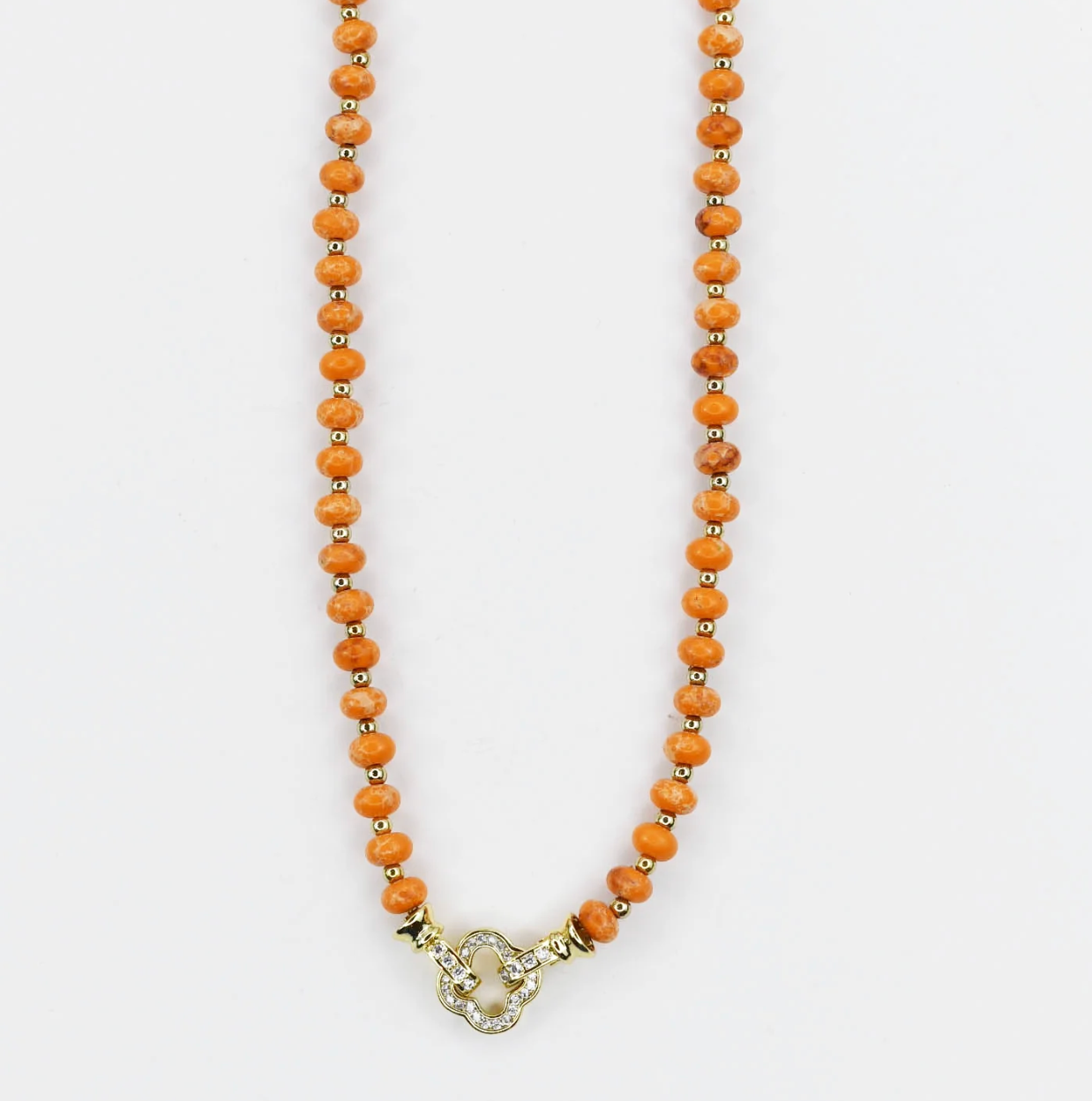 Just What You Need Gemstone Necklace, Orange - Magpies Paducah