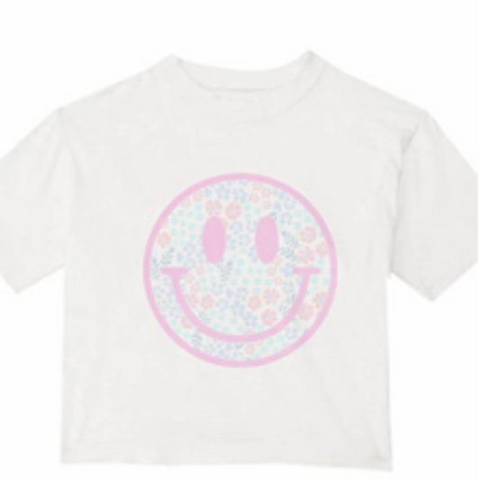Pastel Smiley Face Tee - Magpies Paducah