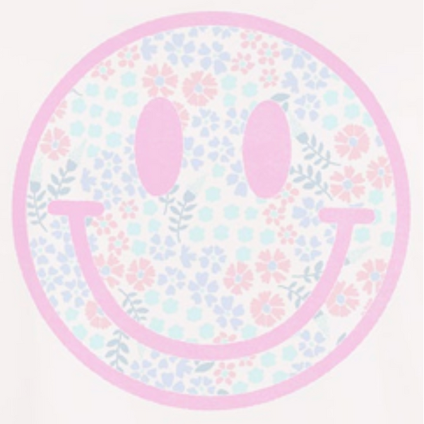 Pastel Smiley Face Tee - Magpies Paducah