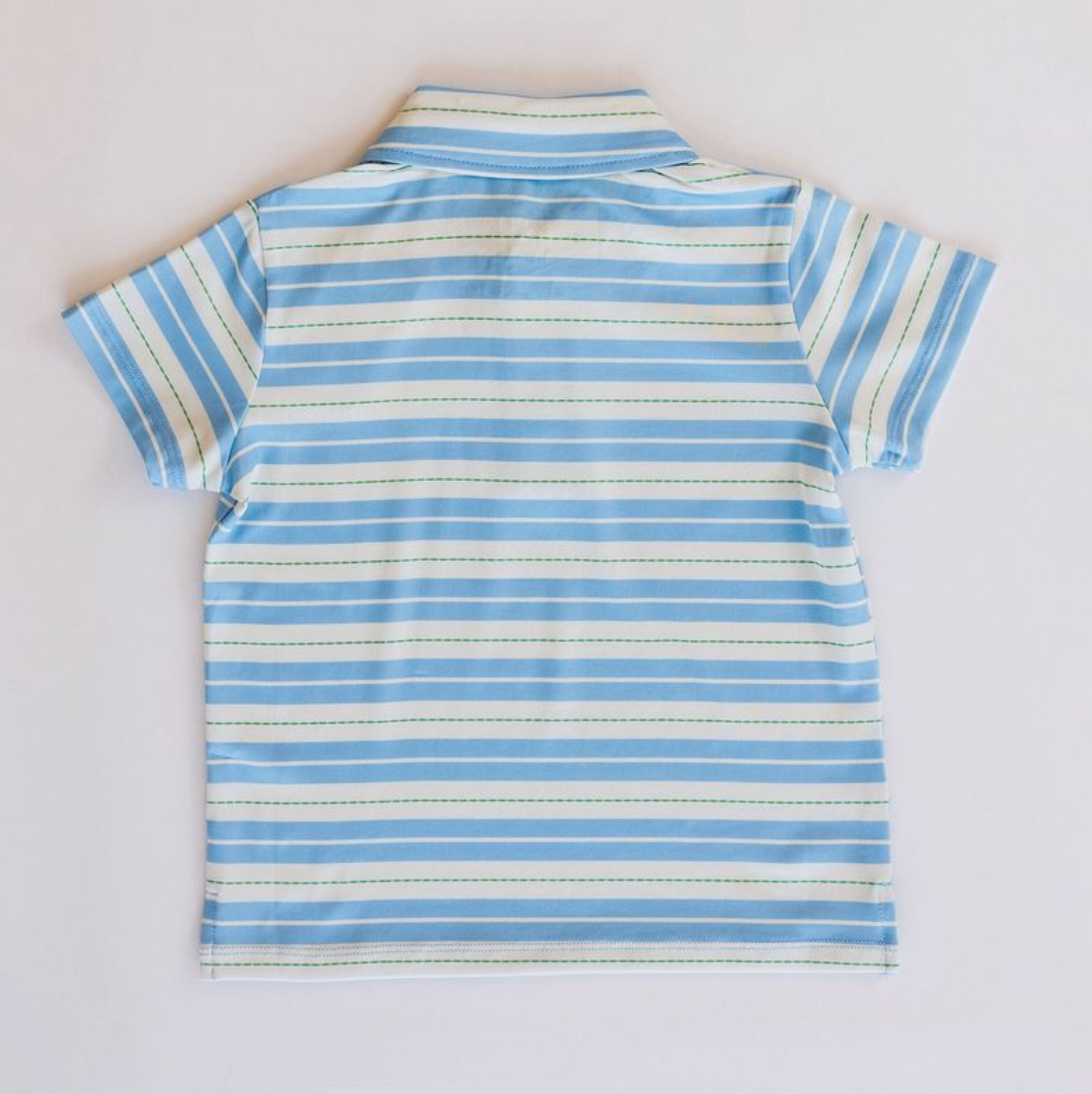Kyle Polo, Blue & Green Ticking Stripe - Magpies Paducah
