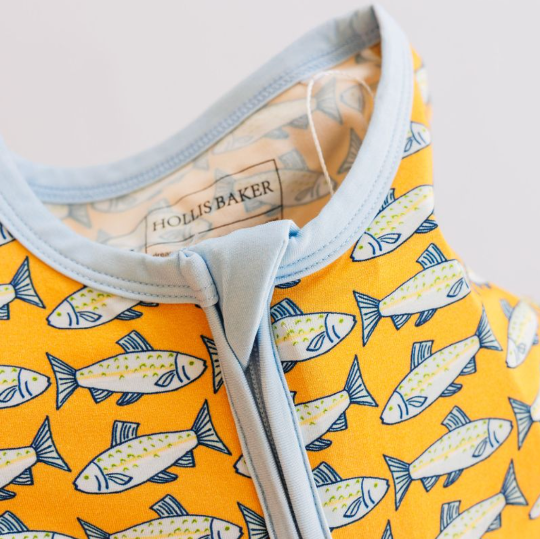 Zipper Romper, Amalfi Fish - Magpies Paducah