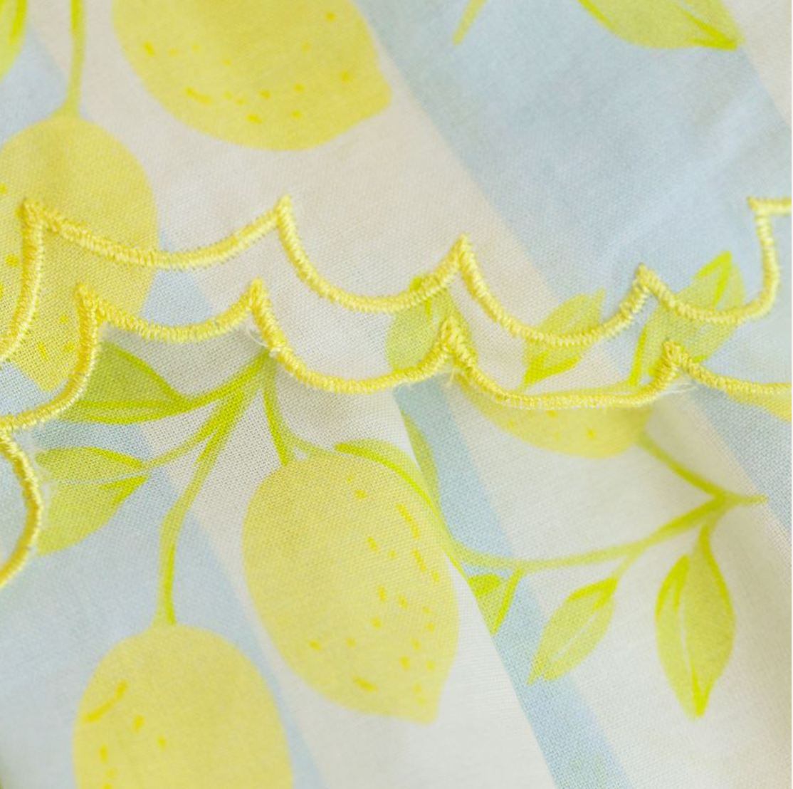 Finley Dress, Blue Lemons - Magpies Paducah