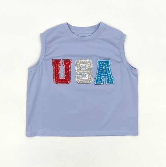 USA Sequin Tank - Magpies Paducah