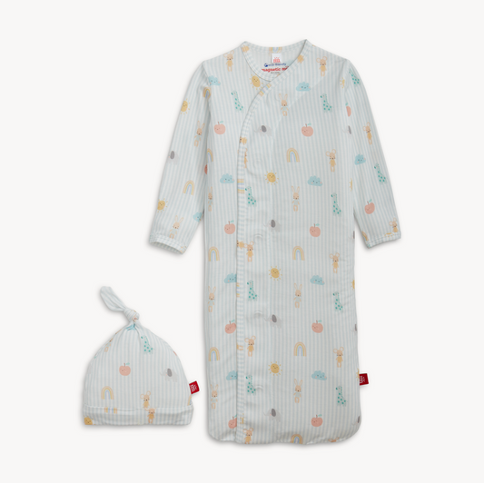 Modal Gown + Hat Set, Blue Lullaby Sky - Magpies Paducah