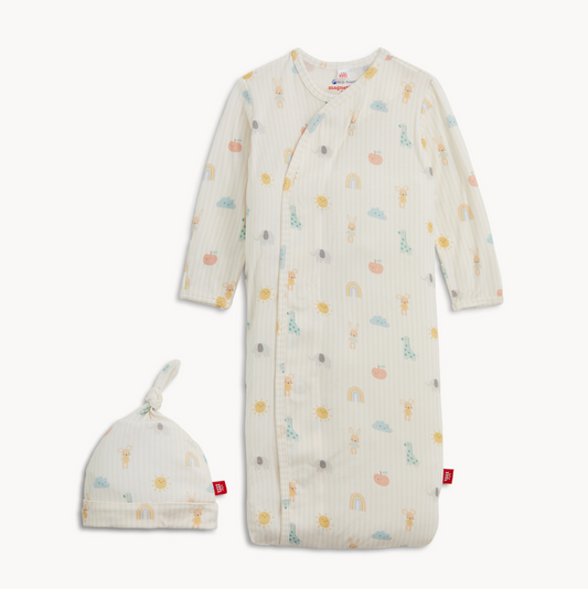 Modal Gown + Hat Set, Pink Lullaby Sky - Magpies Paducah