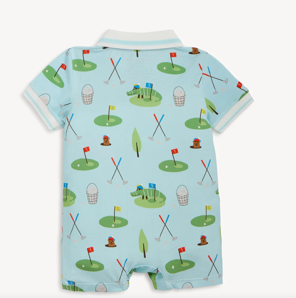Modal Short Polo Romper, Gopher It - Magpies Paducah