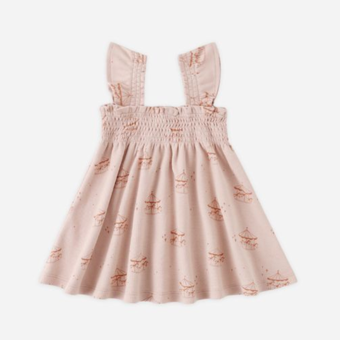 Smocked Jersey Dress, Carousel - Magpies Paducah