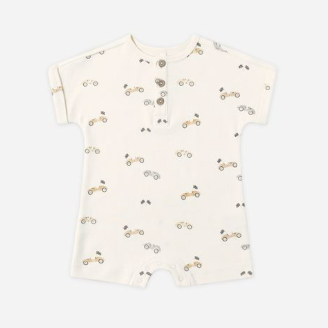 Short Sleeve One Piece, Race Car - Magpies Paducah