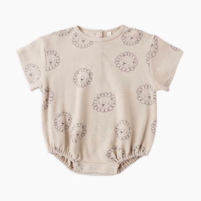 Relaxed Bubble Romper, Lion - Magpies Paducah