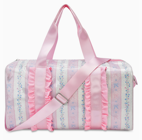 Floral Stripes Duffle Bag - Magpies Paducah