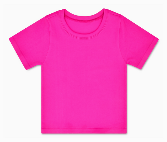 Pretty Pink Ribbed Short Sleeve - Magpies Paducah