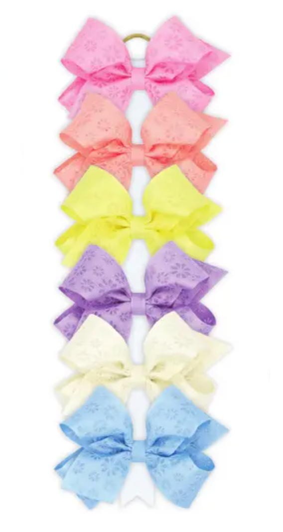King Embossed Flower Print Bow (6 Colors!) - Magpies Paducah