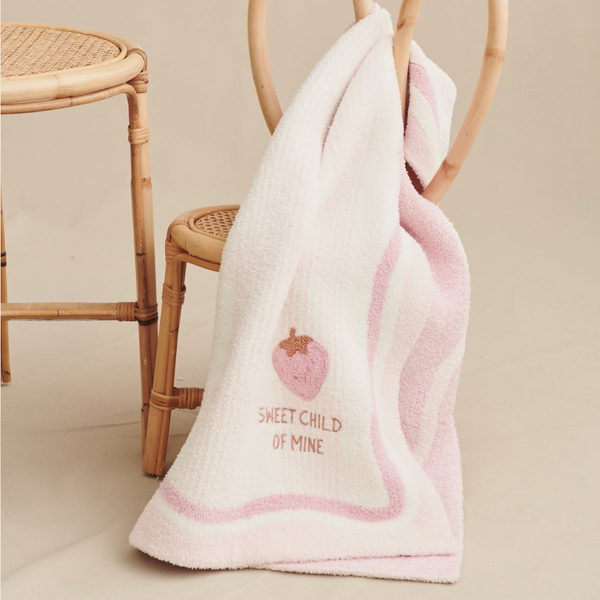 CozyChic Strawberry Stroller Blanket - Magpies Paducah