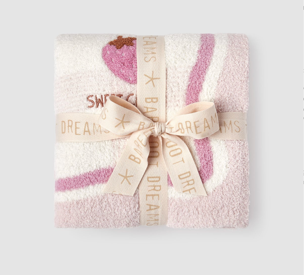 CozyChic Strawberry Stroller Blanket - Magpies Paducah
