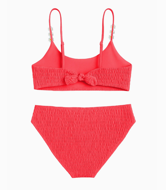 Nova Smocked 2 Piece Swimsuit, Coral - Magpies Paducah