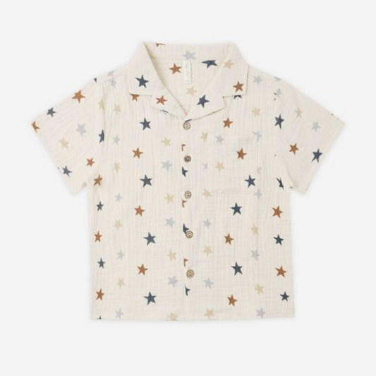 Lapel Collar Shirt, Stars - Magpies Paducah