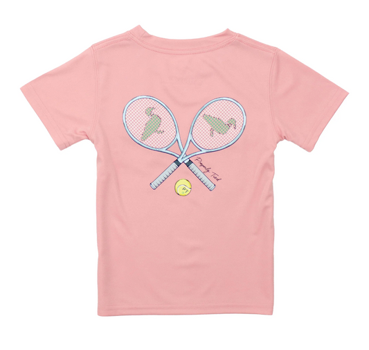 Girl's Performance Tee, Blush Tennis - Magpies Paducah