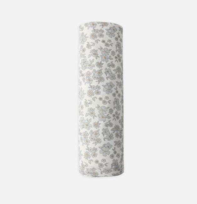 Bamboo Swaddle, Blue Floral - Magpies Paducah