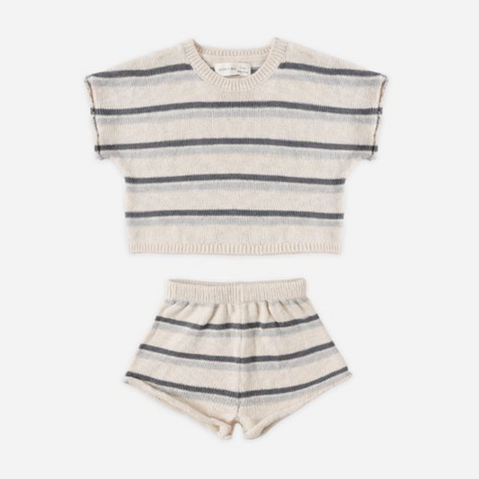 Relaxed Summer Knit Set, Ocean Stripe - Magpies Paducah