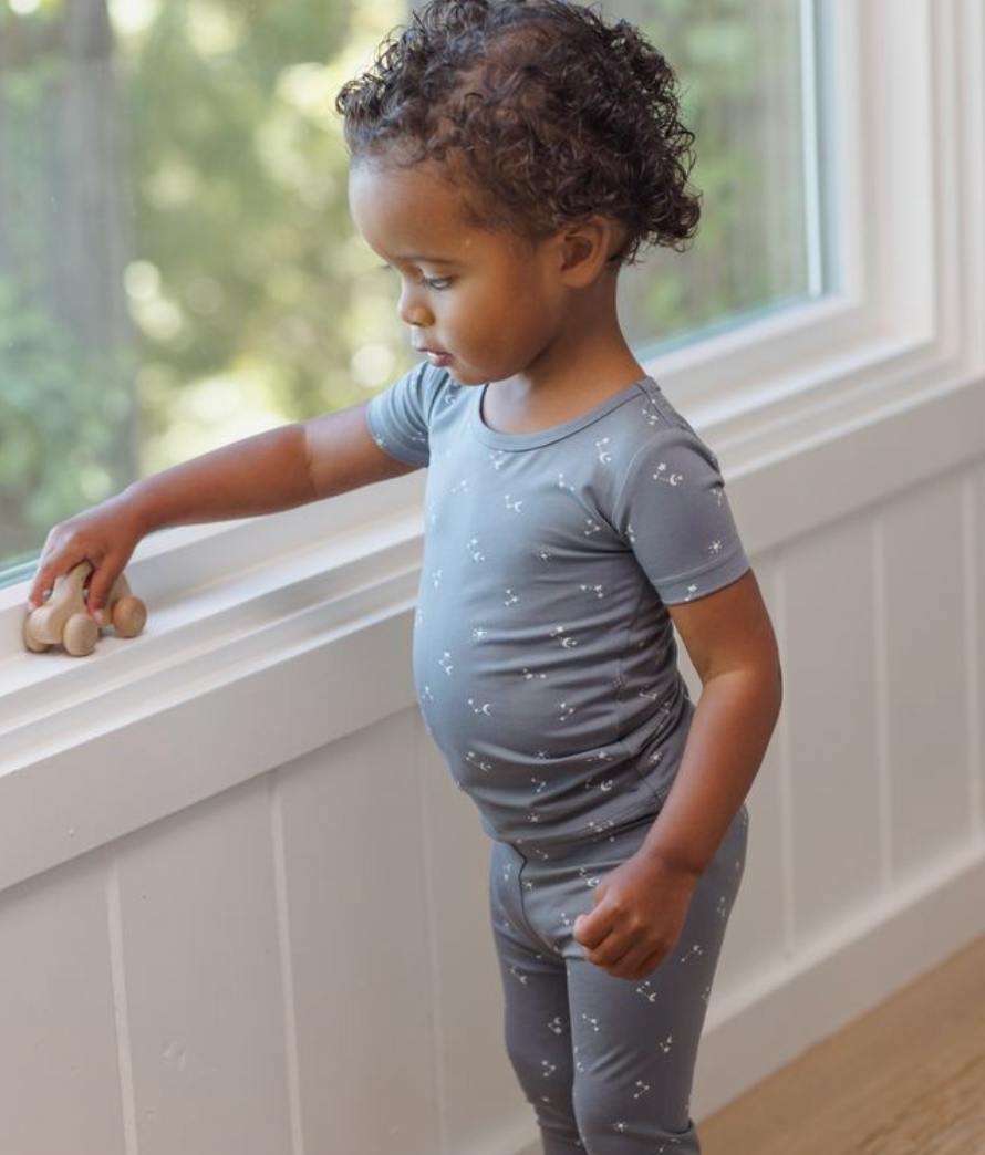 Bamboo Short Sleeve PJ Set, Starlight - Magpies Paducah