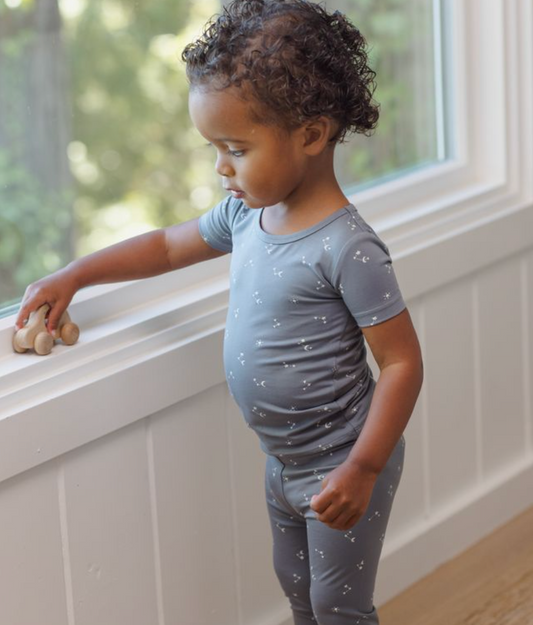 Bamboo Short Sleeve PJ Set, Starlight - Magpies Paducah