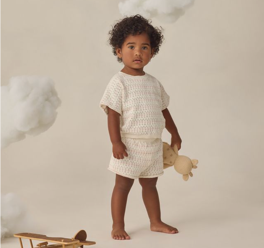 Relaxed Summer Knit Set, Ivory - Magpies Paducah