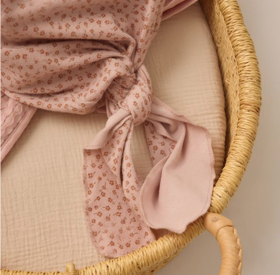 Knotted Baby Gown + Hat Set, Posy - Magpies Paducah