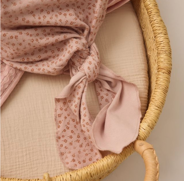 Knotted Baby Gown + Hat Set, Posy - Magpies Paducah