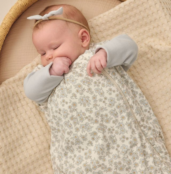 Bamboo Sleep Bag, Blue Floral - Magpies Paducah