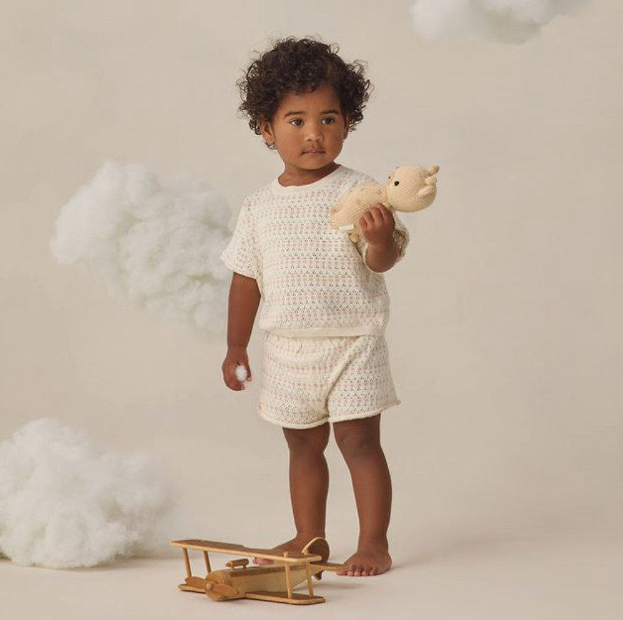 Relaxed Summer Knit Set, Ivory - Magpies Paducah
