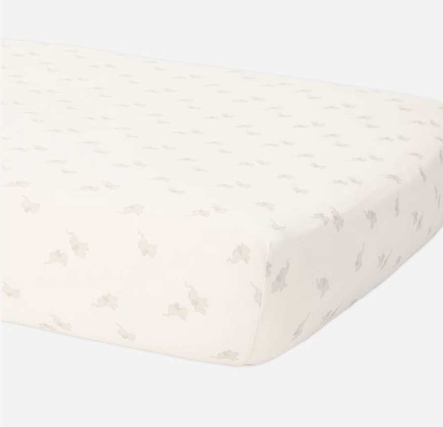 Bamboo Crib Sheet, Elephants - Magpies Paducah