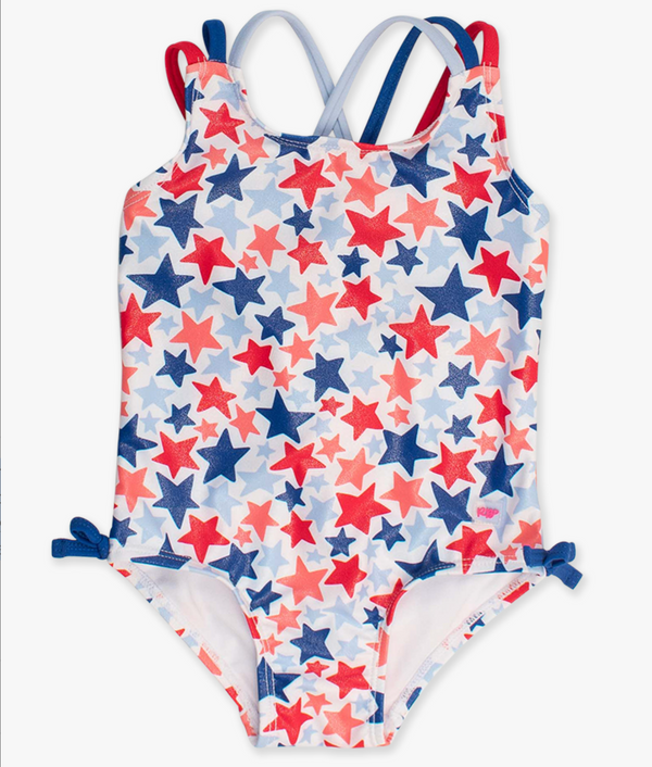 Crossback One-Piece, Shimmer Star-Spangled - Magpies Paducah
