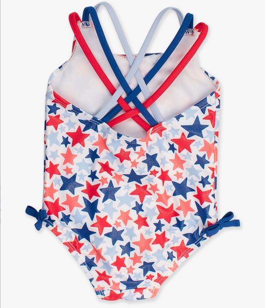 Crossback One-Piece, Shimmer Star-Spangled - Magpies Paducah