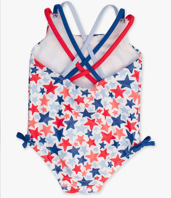 Crossback One-Piece, Shimmer Star-Spangled - Magpies Paducah
