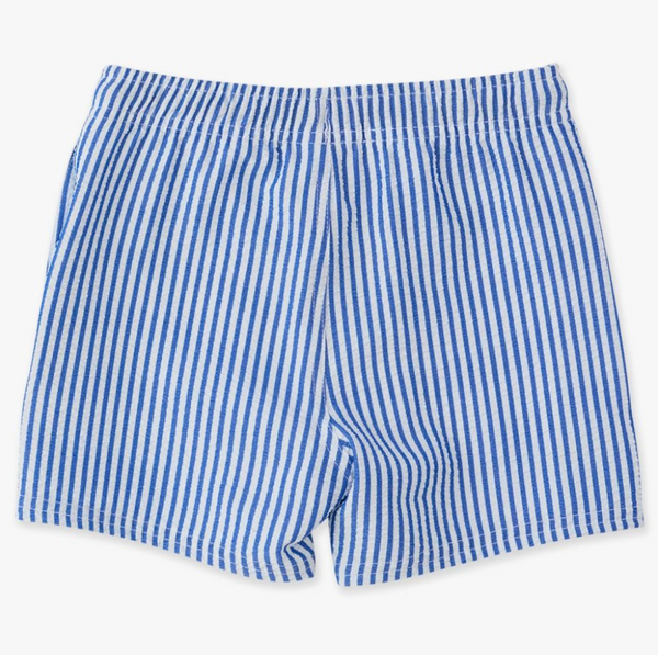 Hybrid Swim Trunk, Blue Seersucker - Magpies Paducah