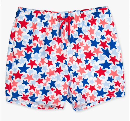 Hybrid Swim Trunk, Star-Spangled - Magpies Paducah