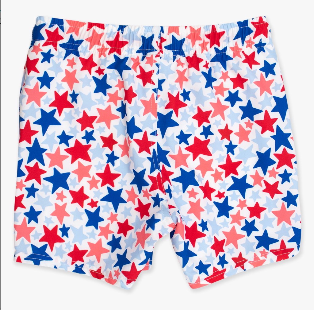Hybrid Swim Trunk, Star-Spangled - Magpies Paducah