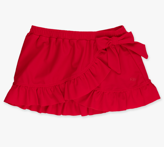 Swim Bow Skirt Coverup, Red - Magpies Paducah