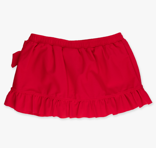 Swim Bow Skirt Coverup, Red - Magpies Paducah