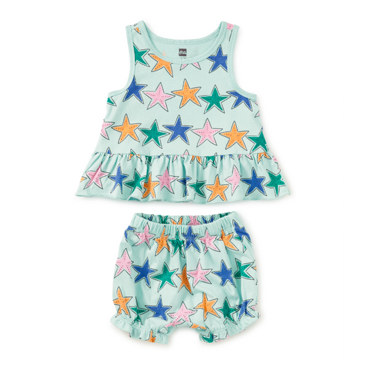 Tank Ruffle Baby Set, Starfish - Magpies Paducah
