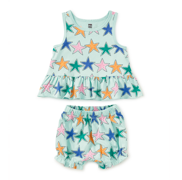 Tank Ruffle Baby Set, Starfish - Magpies Paducah