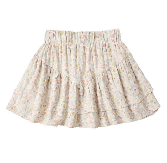 Tiered Mini Skirt, Summer Garden - Magpies Paducah